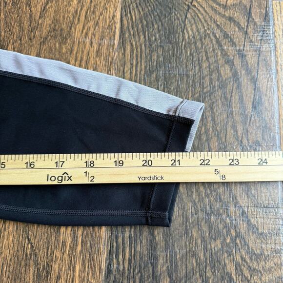 Nike Dri-FIT Cropped Leggings Women’s L Black Gray Panel Workout Pants - Picture 5 of 5